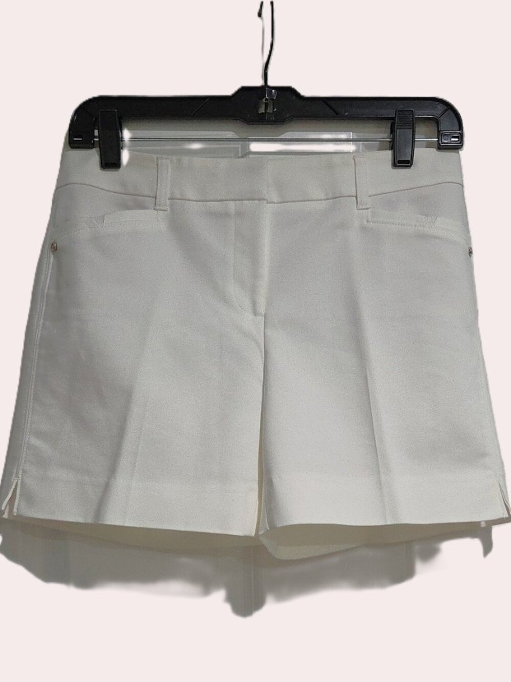 WHITE HOUSE BLACK MARKET THE 5 INCH SHORT SHORTS WHITE SIZE 0 - Picture 2 of 14